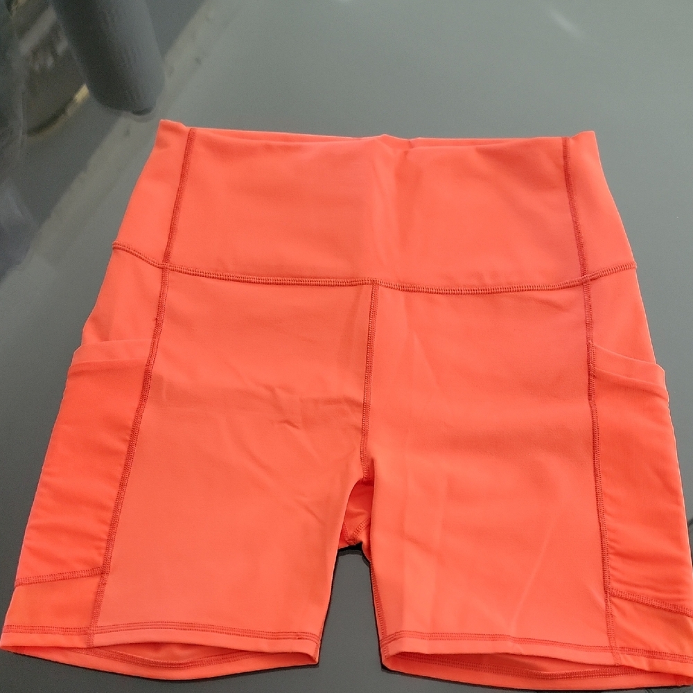 Fabletics Vibrant Coral Bike Shorts